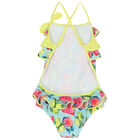 Girls Aqua Fruits Swimsuit, 1, hi-res