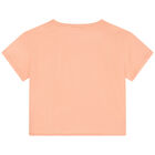 Girls Orange Logo T-Shirt, 3, hi-res