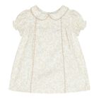 Baby Girls Ivory & Beige Floral Dress, 1, hi-res