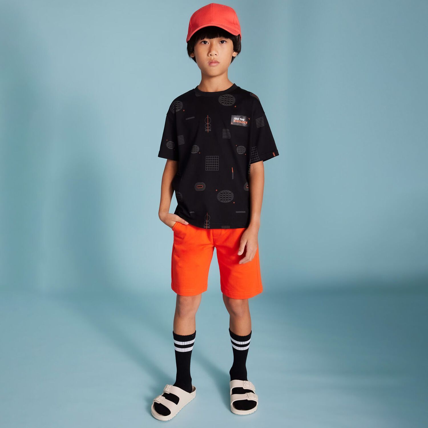 Boys Orange Shorts, 1, hi-res image number null