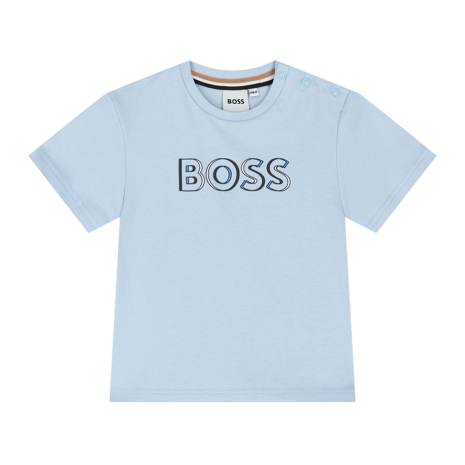 Younger Boys Blue Logo T-Shirt, 2, hi-res