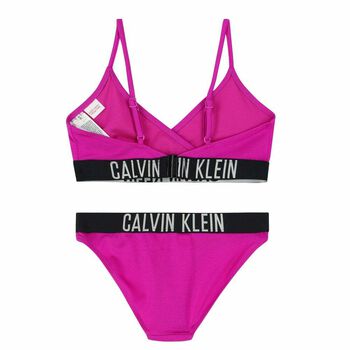 Girls Pink Logo Bikini