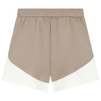 Younger Boys Beige & White Shorts