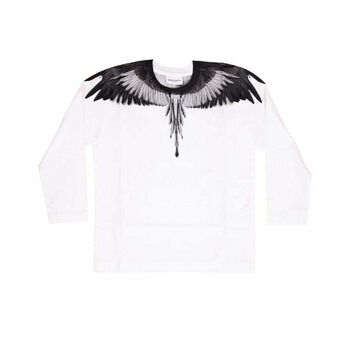 Boys White Wings Print Top