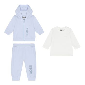Baby Boys Blue & White Tracksuit Gift Set
