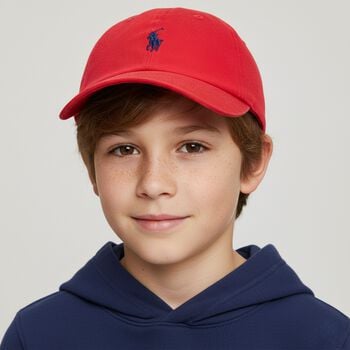 Boys Red Logo Cap