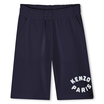 Boys Navy Blue Logo Shorts