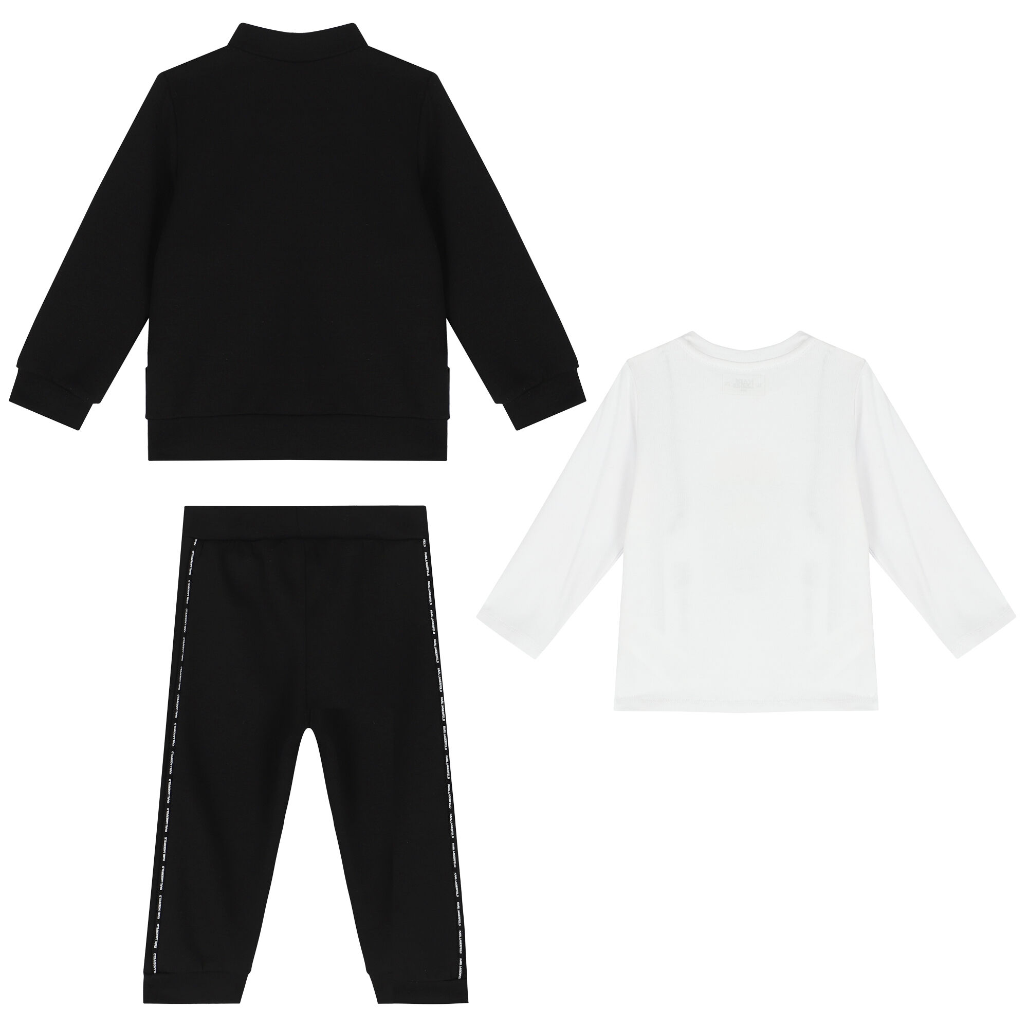 KARL LAGERFELD Younger Boys Black & White Logo 3-Piece KARL LAGERFELD Younger Boys Black & White Logo 3-Piece