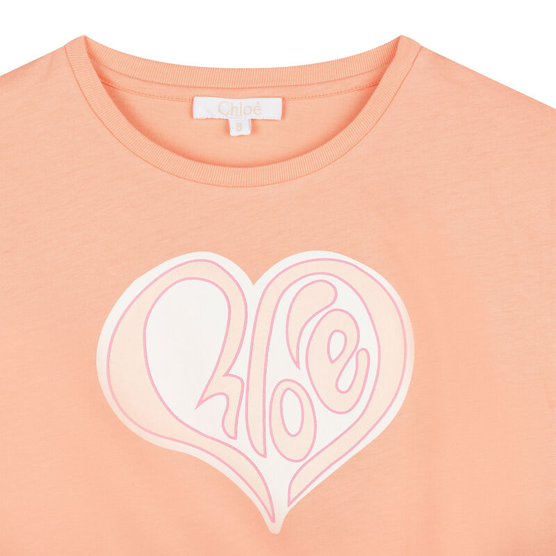 Girls Orange Logo T-Shirt, 3, hi-res image number null