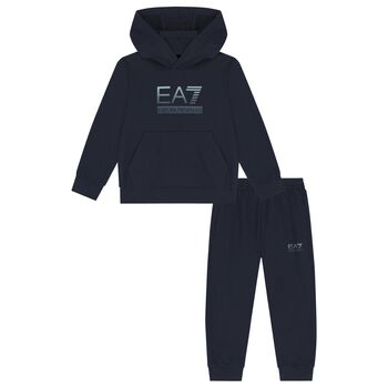 Boys Navy Blue Logo Tracksuit