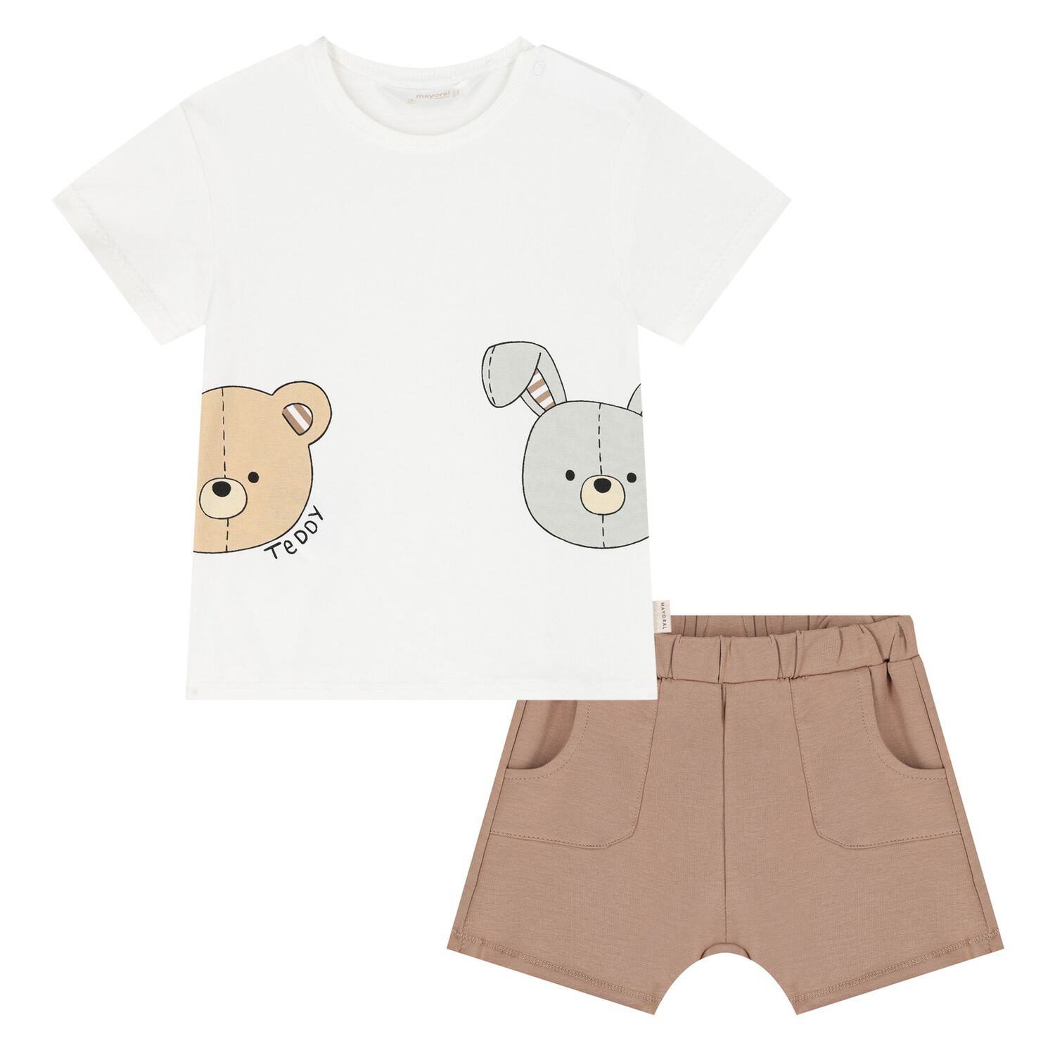 Baby Boys Bear & Rabbit Shorts Set, 1, hi-res image number null