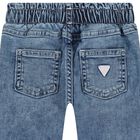 Baby Girls Blue Logo Denim Jeans, 1, hi-res