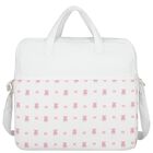 White & Pink Logo Baby Changing Bag ( 42cm ), 1, hi-res