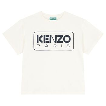 تيشيرت بالشعار باللون العاجى 