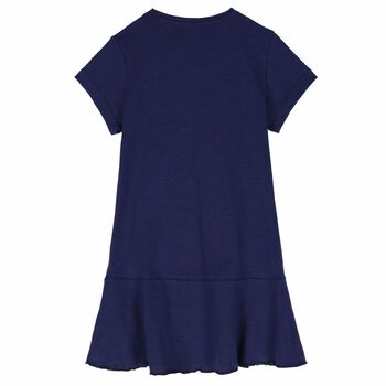 Girls Blue Logo Dress