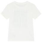 Boys White Logo T-Shirt, 1, hi-res