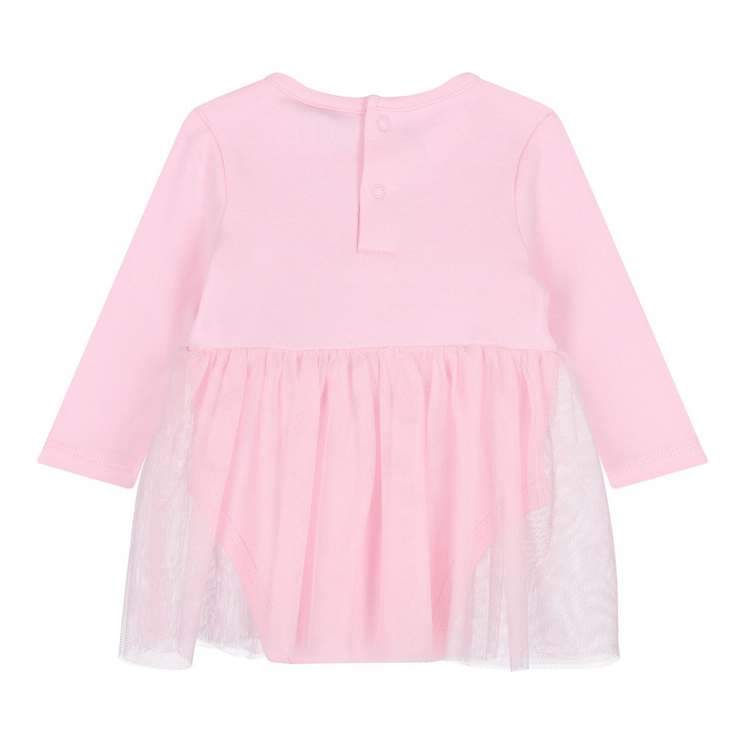 Baby Girls Pink Bodysuit Dress, 1, hi-res