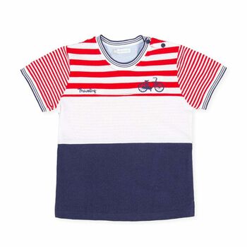 Boys Multi-colored Embroidered T-Shirt