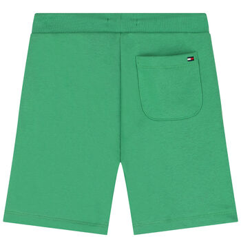 Boys Green Logo Shorts