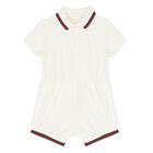 Baby Girls Ivory Romper, 1, hi-res