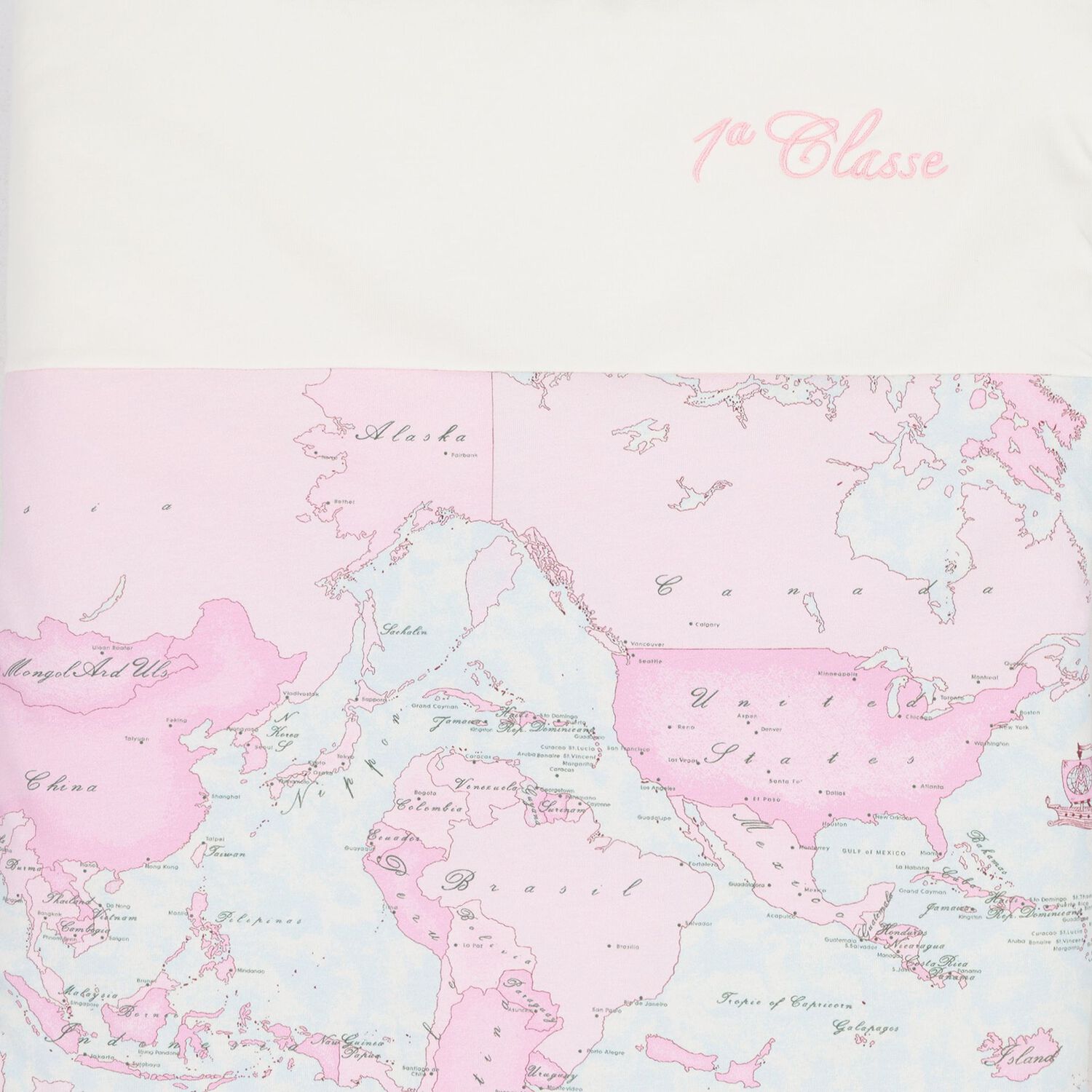 Baby Girls Ivory & Pink Geo Map Baby Nest, 2, hi-res image number null