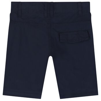 Younger Boys Navy Logo Shorts