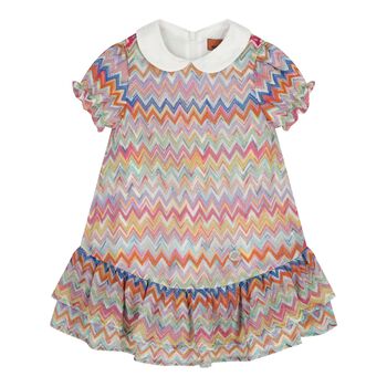 Baby Girls Multi-Coloured Zig Zag Dress