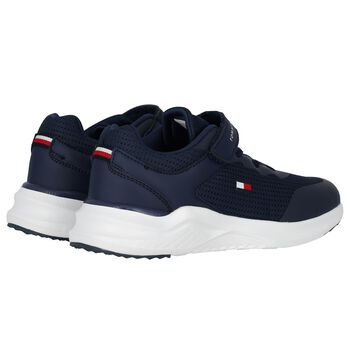 Boys Navy Blue Logo Trainers
