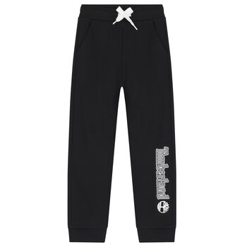 Boys Black Logo Joggers