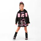 Girls Pink & Black Vortice Skirt, 1, hi-res