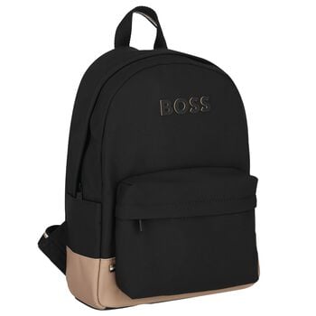 Younger Boys Black & Beige Logo Backpack ( 42cm ) 
