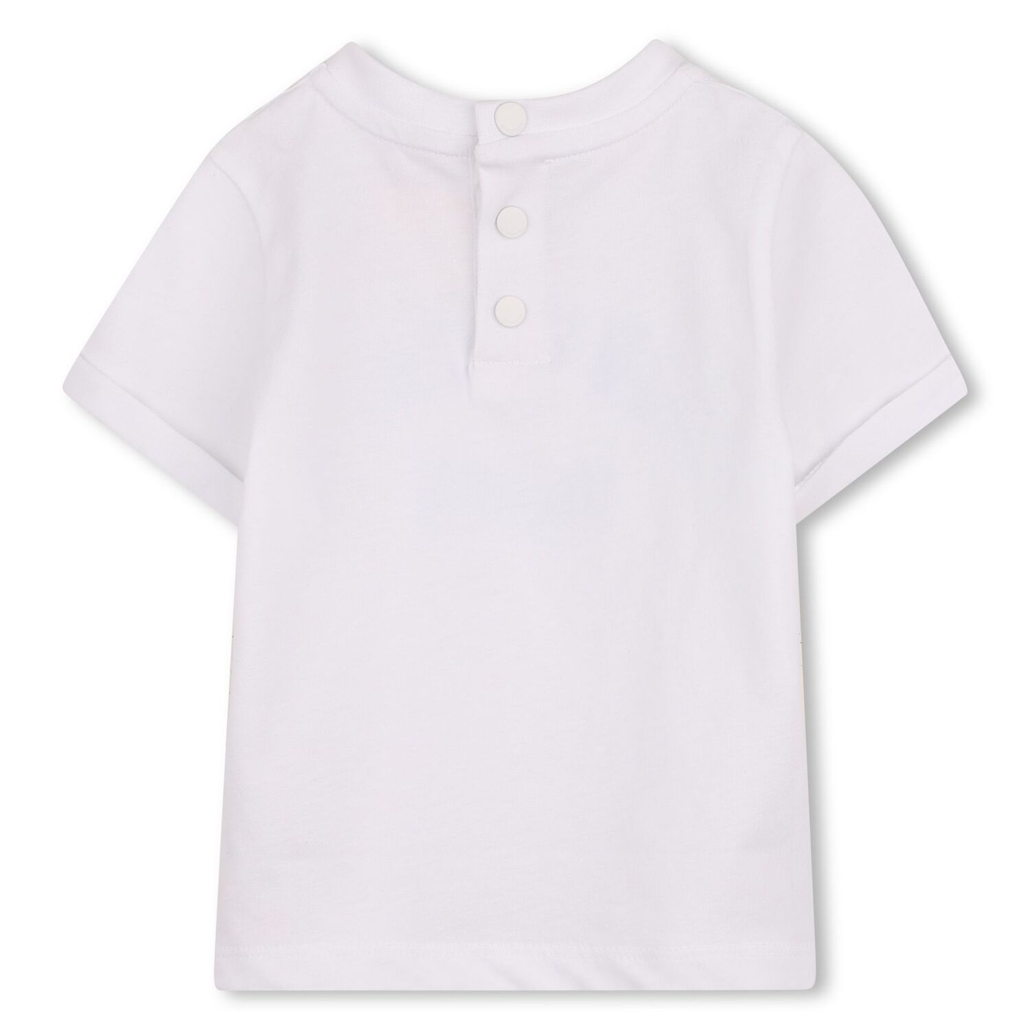 Younger Boys White Logo T-Shirt, 1, hi-res