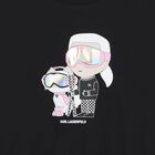 Girls Black Choupette & Ikonik Karl Sweatshirt, 1, hi-res