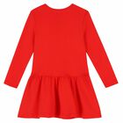 Girls Red Logo Dress, 1, hi-res