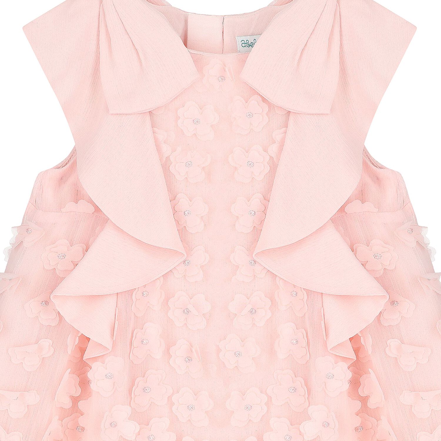 Girls Pink Flowers Chiffon Dress, 1, hi-res image number null
