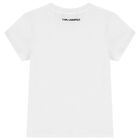 Girls Mini Me White Rhinestones Logo T-Shirt, 1, hi-res