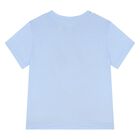 Baby Boys Blue Cotton Polo Bear T-Shirt, 1, hi-res