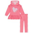 Girl Pink Heart Logo Leggings Set, 1, hi-res