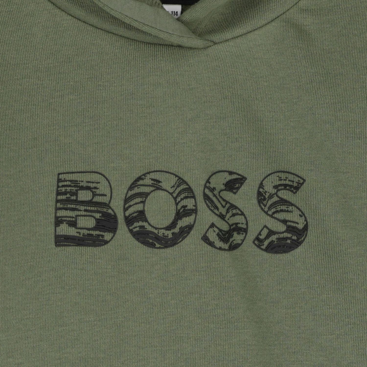 Boys Green Logo Hooded Top, 2, hi-res