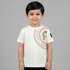 Younger Boys Ivory Logo T-Shirt, 2, hi-res