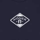 Younger Boys Navy Blue Logo T-Shirt , 3, hi-res