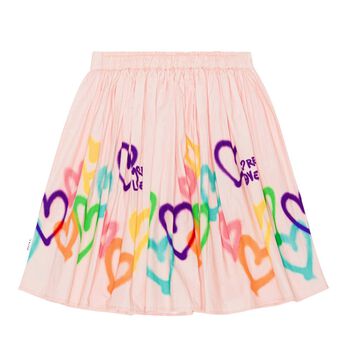 Girls Pink Heart Bonnie Skirt