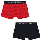 Boys Black & Red Boxer Shorts (2 Pack), 2, hi-res