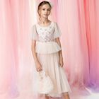 فستان تول باللون الوردي للبنات , 1, hi-res