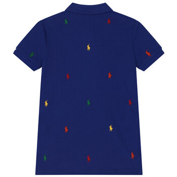 Boys Blue Logo Polo Shirt