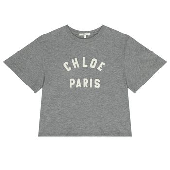 Girls Grey Logo T-Shirt