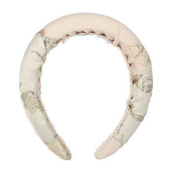 Girls Gold Jacquard Hairband