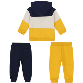 Younger Boys Navy & Yellow Tracksuit