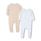 Beige & Blue Tiger Babygrows ( 2 Pack ) , 2, hi-res