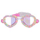 Girls Pink Heart Swimming Goggles, 1, hi-res
